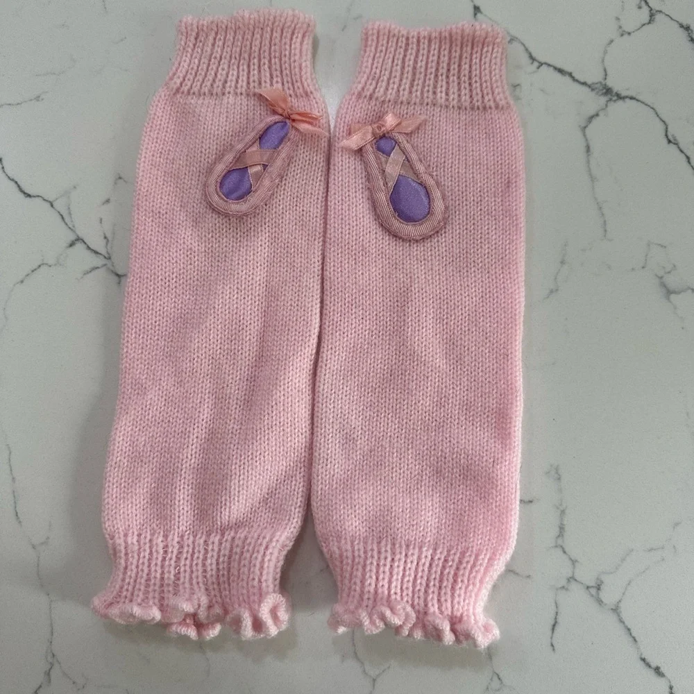 Vintage Pink Kids Ballerina Backpack and Leg Warmers Set
